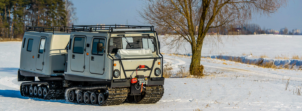 Hagglunds Tracked Vehicle in the Snow- For Sale USA